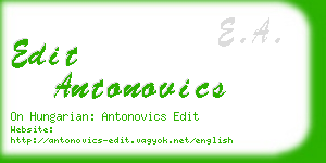 edit antonovics business card